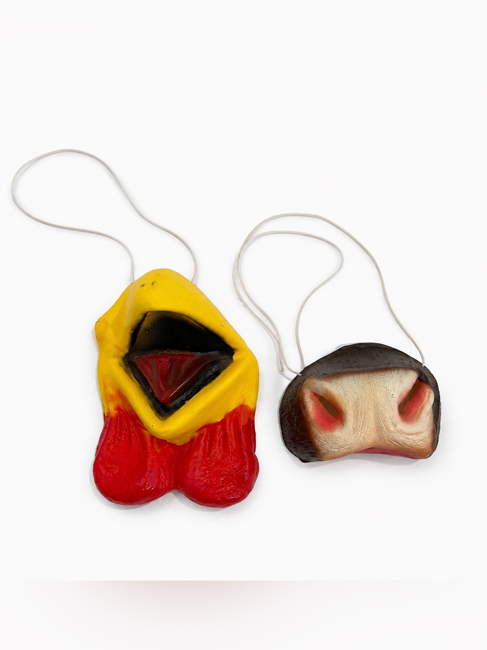 Halloween Farm Animals - Rooster and Cow Nose Costume Mask Set